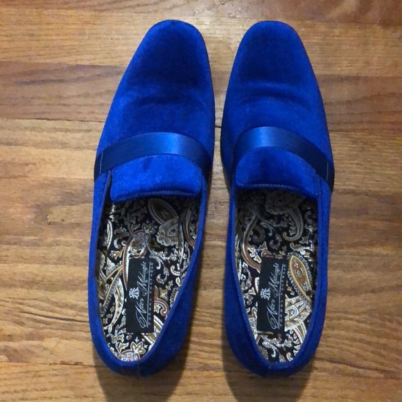royal blue and gold prom shoes